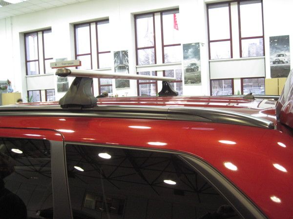 Багажник для Mitsubishi Outlander 3 с 2012г- (аэродинамическая дуга), арт.7002+8828+7149