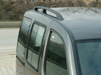 Рейлинги для Volkswagen Caddy II, 2010г - ... (Voyager, Турция), черные, алюм. опоры (Фото 1)